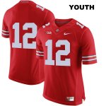 Youth NCAA Ohio State Buckeyes Sevyn Banks #12 College Stitched No Name Authentic Nike Red Football Jersey XB20P50RA